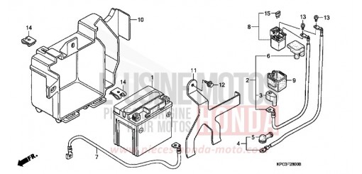BATTERIE (XL125V1/2/3/4/5/6) XL125V1 de 2001